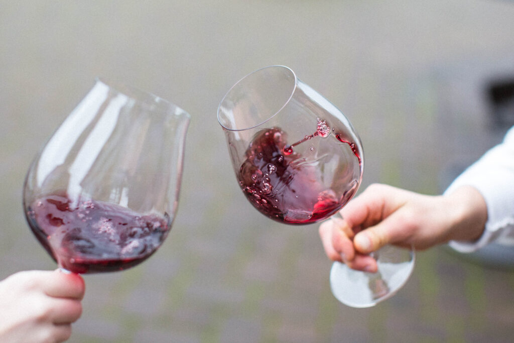 Swirling your wine releases hundreds of aromatics