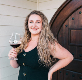 Headshot of Sweet Cheeks Winery's Wine Club Manager Brittany Jensen