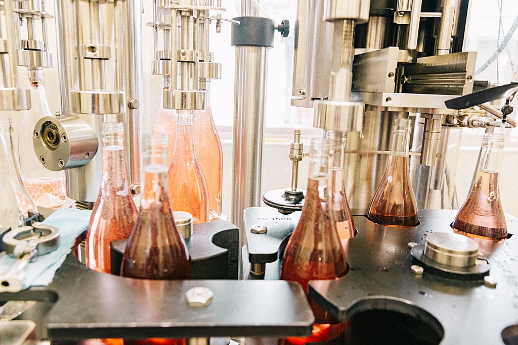 Bottling 2022 Dry Rosé at Sweet Cheeks Winery 