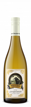 Chardonnay white wine bottle shot
